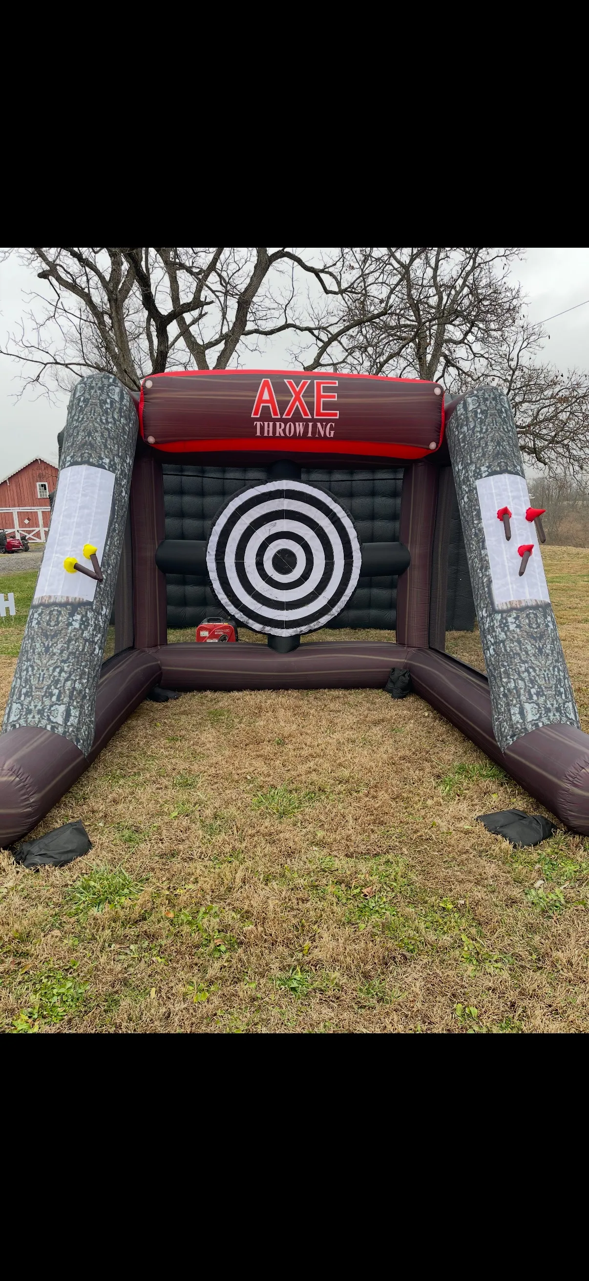 Giant inflatable dart board