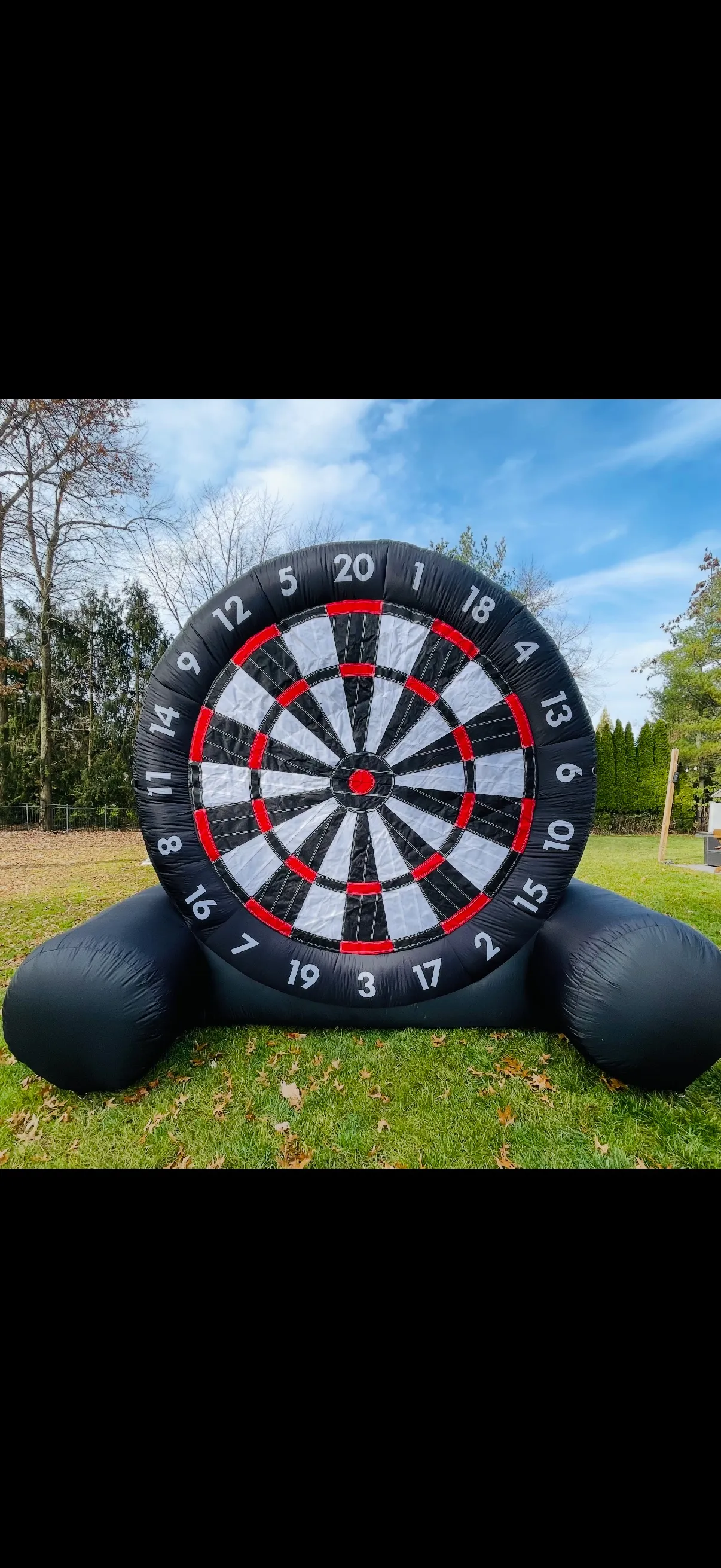 Inflatable football toss game